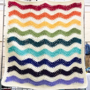 Square Rainbow blanket, car seat blanket, Comforter blanket, Rainbow baby