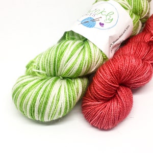 Stripy sock yarn, Christmas yarn, 4 ply, skein set, Christmas socks