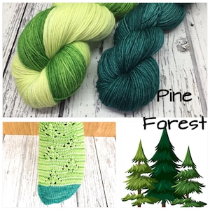 Christmas Tree sock box, Pine Forest box, gift for knitters