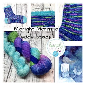 Midnight Mermaid sock box, themed yarn box, yarn subscription, gift for knitters