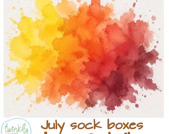 Sun colours themed sock box set, superwash merino 4-ply yarn