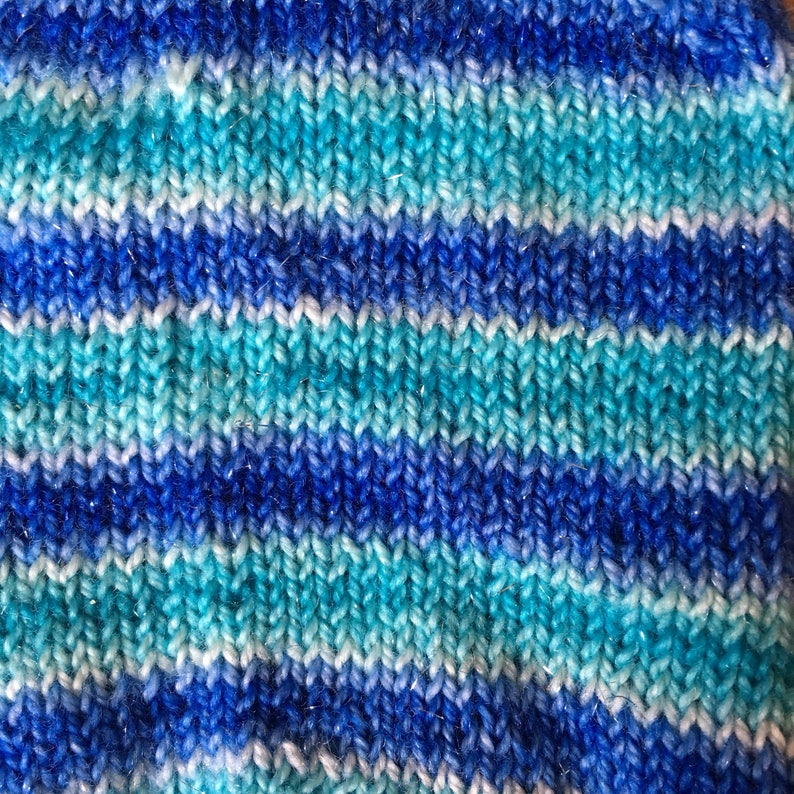 Self Striping Blue Sock Yarn 100g Merino and Nylon 4 Ply Etsy UK