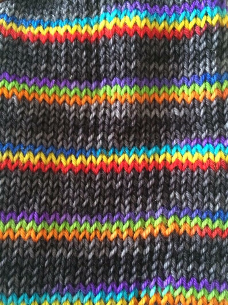 Self striping rainbow yarn Stormy rainbow hand dyed yarn merino nylon sock yarn