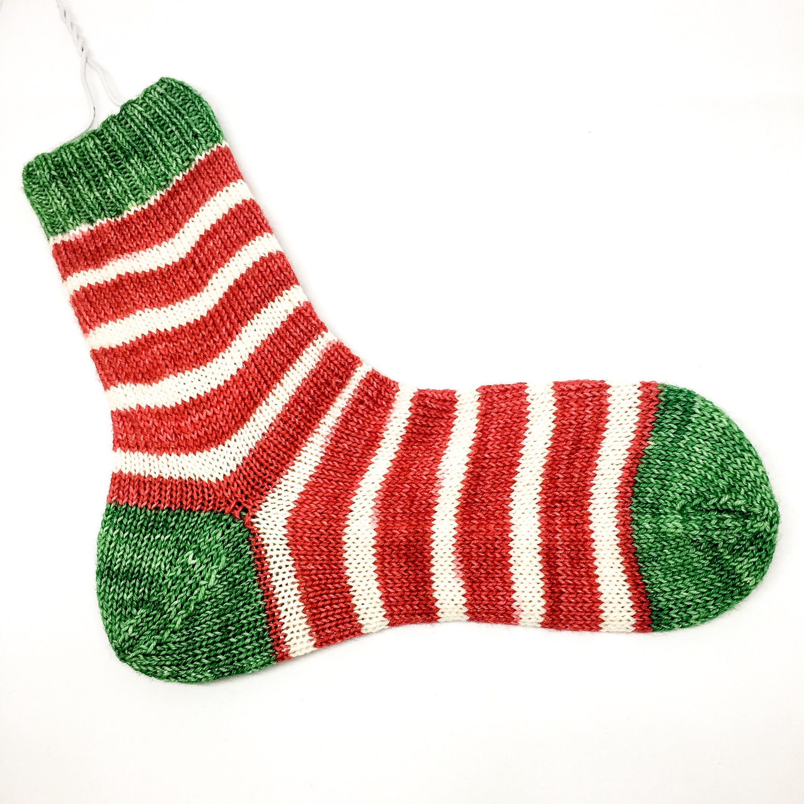 Red Self Striping Sock Yarn Christmas Yarn 100g Candy Cane Etsy