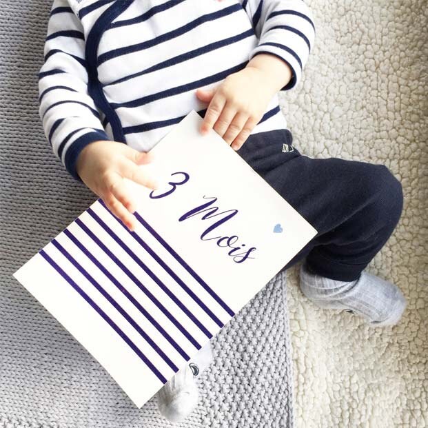 Cartes Etapes Bebe Mariniere Pochon Creation Etsy