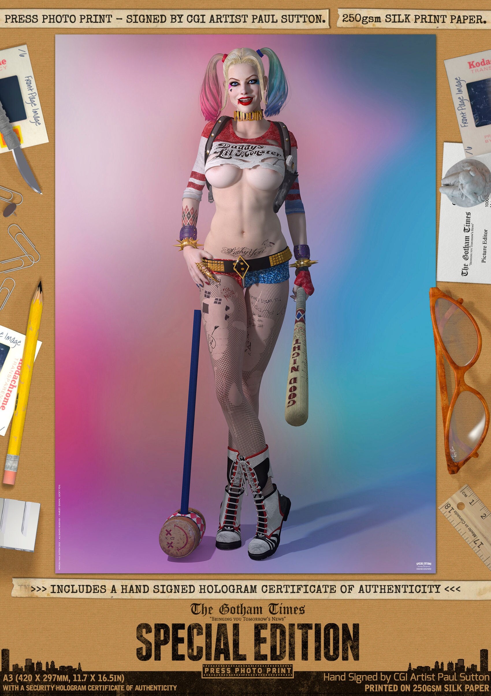 Suicide Squad Film Posters - Harley Quinn - Option 1 - A3 & A4