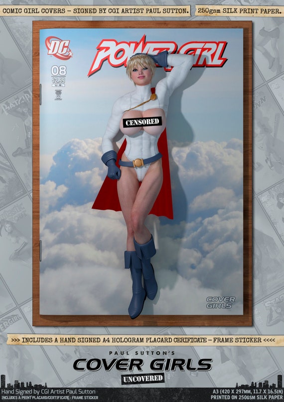 Very Naughty Christmas Cards For Her - Powergirl Destroyed