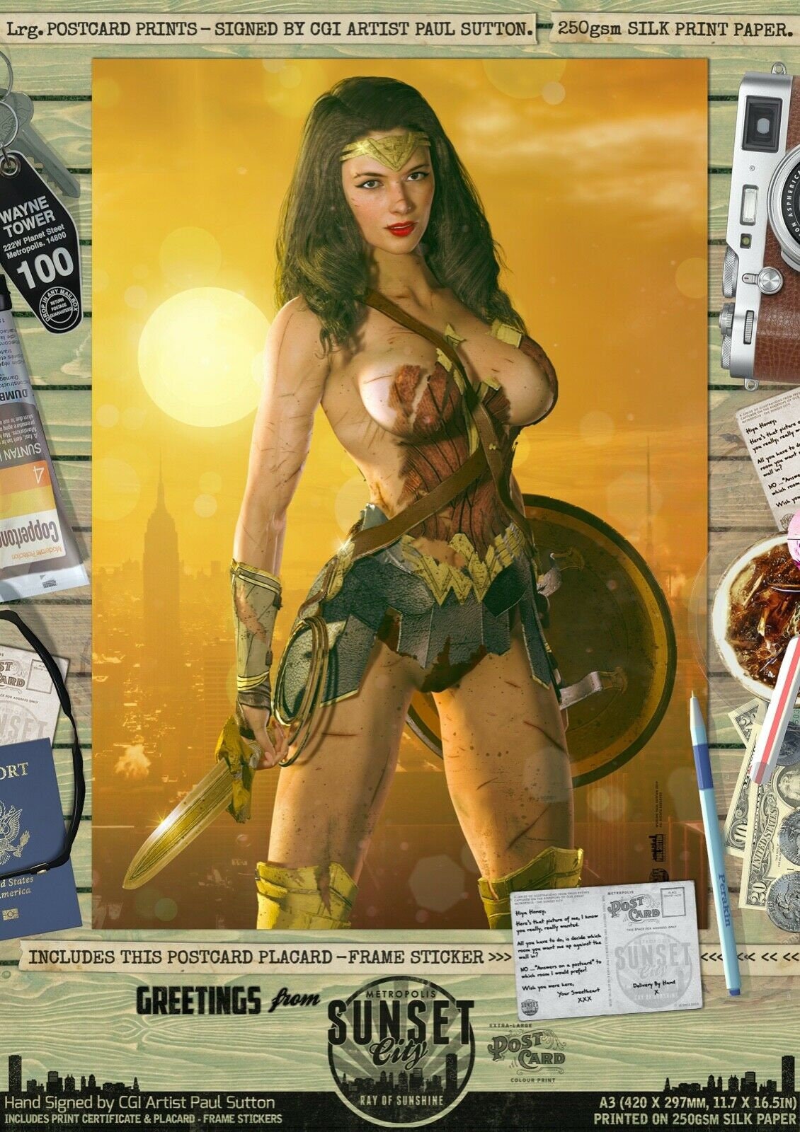 Gal Gadot Wonder Woman Porn - Wonder Woman SEXY Gal Gadot Justice League DC Superhero - Etsy