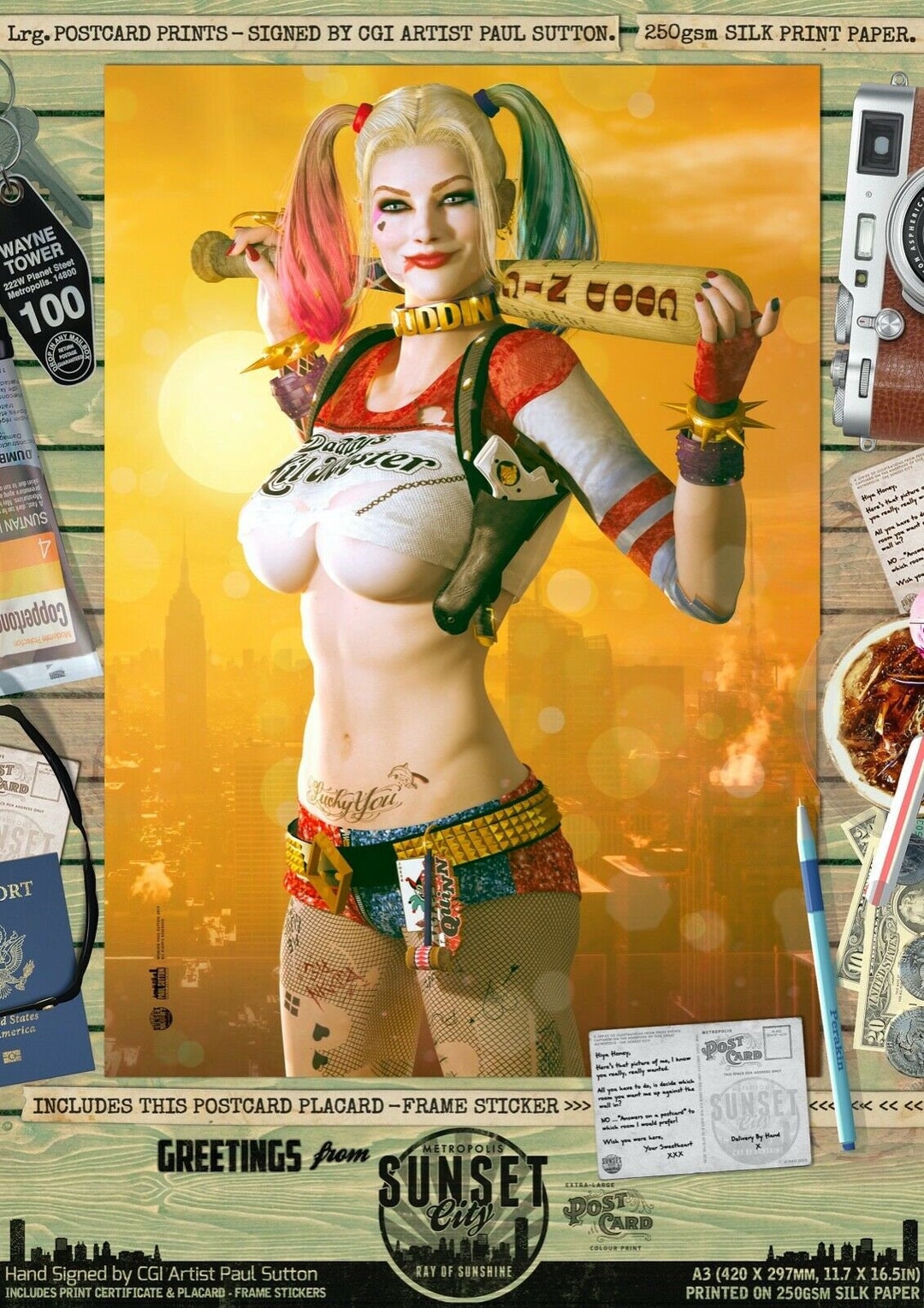 Suicide Squad Film Posters - Harley Quinn - Option 1 - A3 & A4