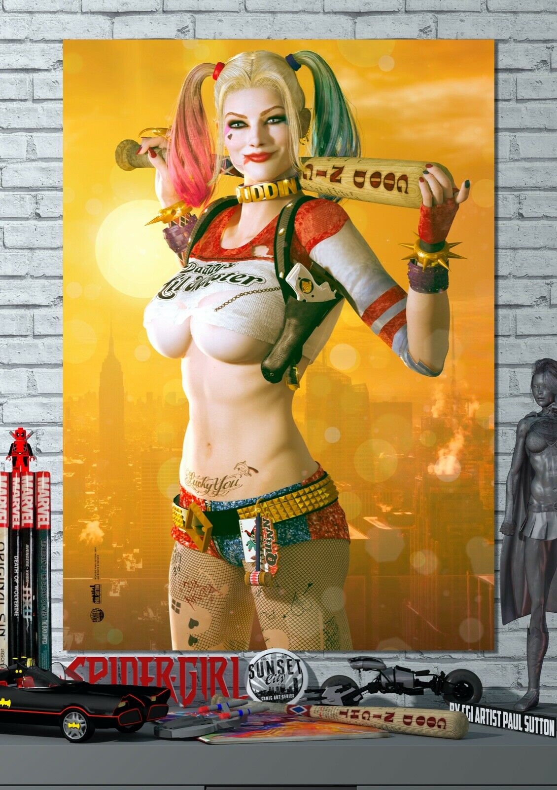 Harley Quinn Suicide Squad Margot Robbie SEXY sunset City DC Superhero  Gotham Comic Art Print Signed by CGI Artist Paul Sutton Batman Hero - Etsy  Norway