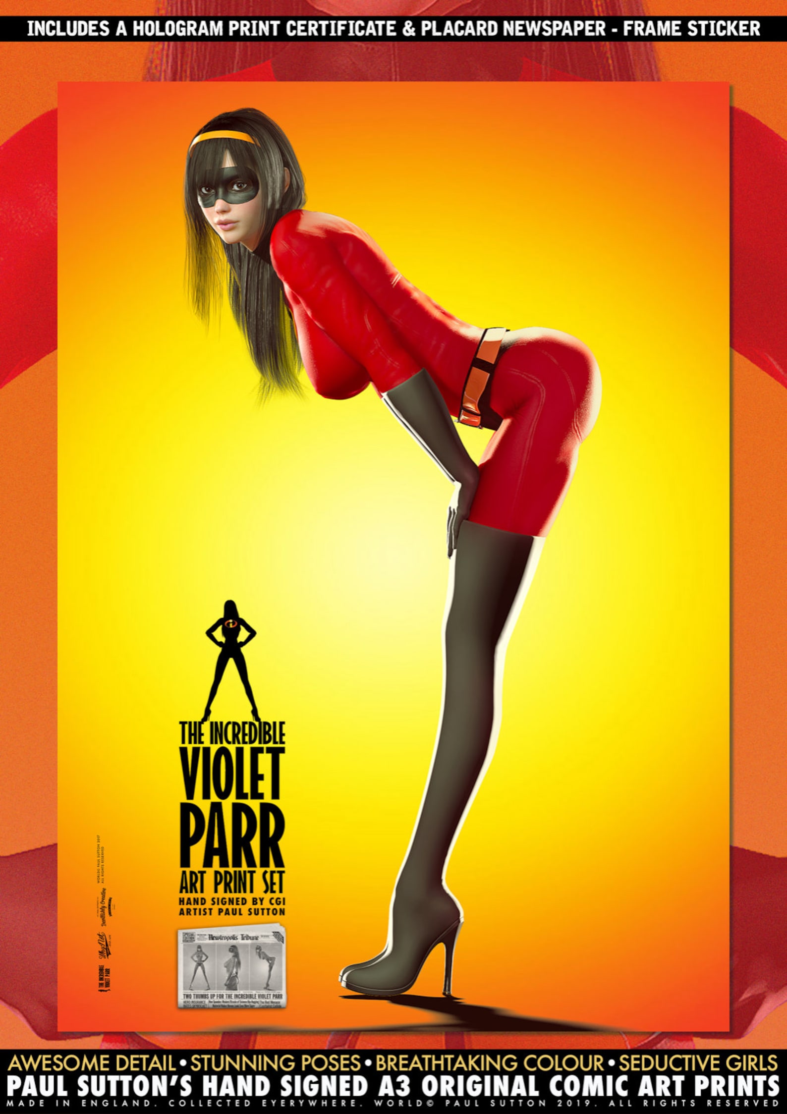 The Incredible Violet Parr Sexy Art Print Set Etsy 