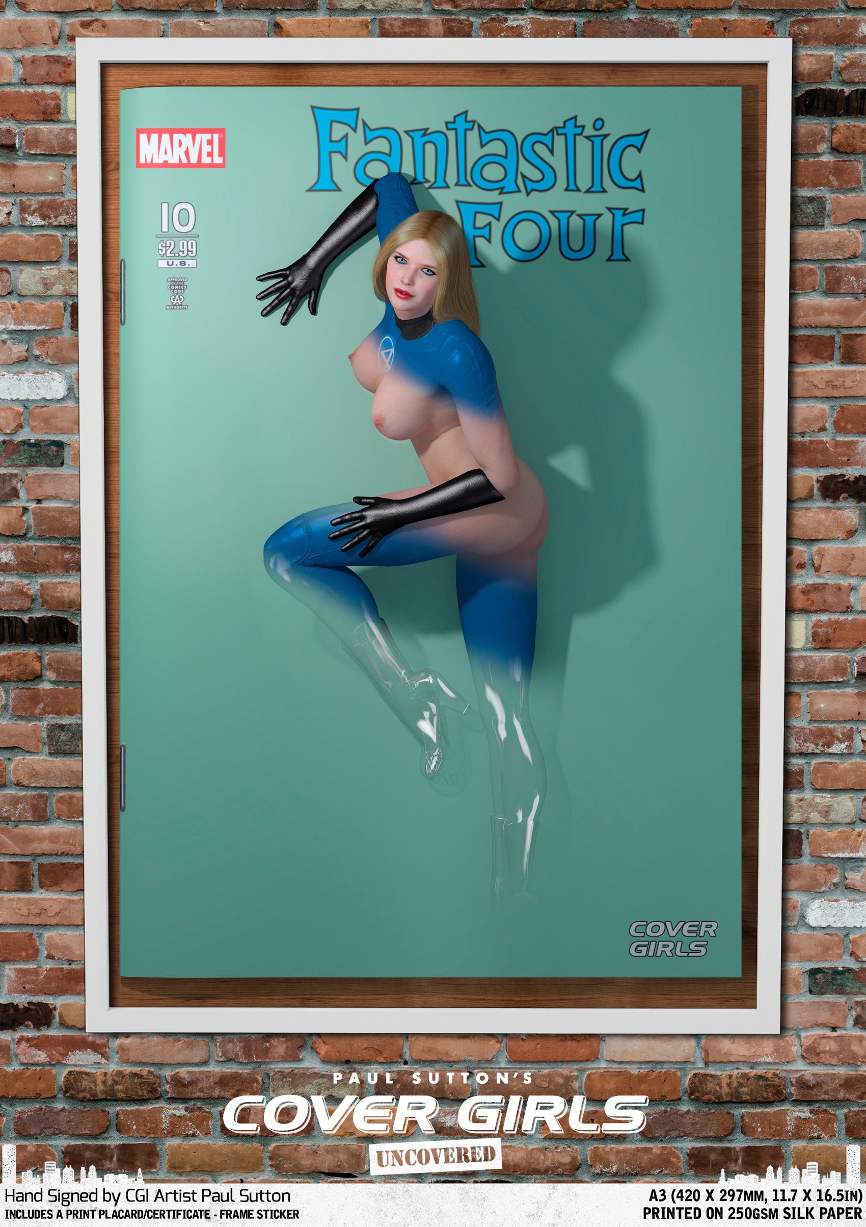 Invisible Woman Fantastic Four NUDE Pin-up cover Girls