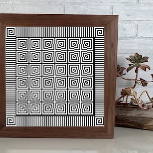 Cross Stitch Patterns Optical Illusion Zen Doodle Instant PDF Download