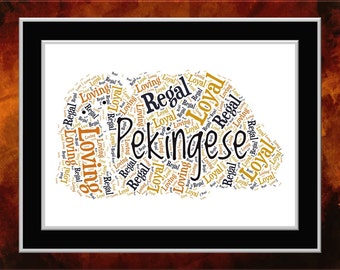 Pekingese Word Art