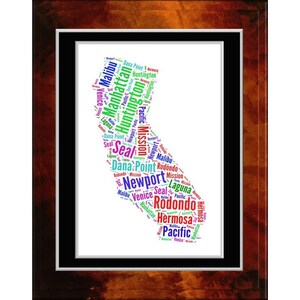 California Beaches Wortkunst