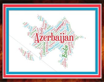 Azerbaijan Word Art