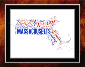 Massachusetts Word Art