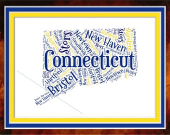 Connecticut Word Art
