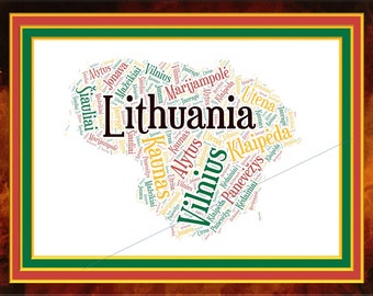 Lithuania Word Art