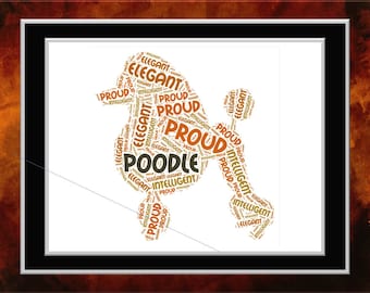 Poodle Word Art