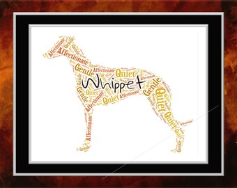 Whippet Word Art