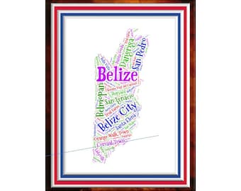 Belize Word Art