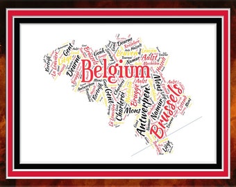 Belgium Word Art