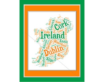 Ireland Word Art