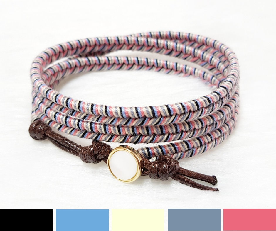 Woven String Bracelet Cotton Candy Bracelet Teen Girl Gift Etsy