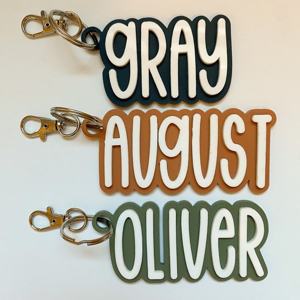 Personalized Name Keychains or Backpack Tags