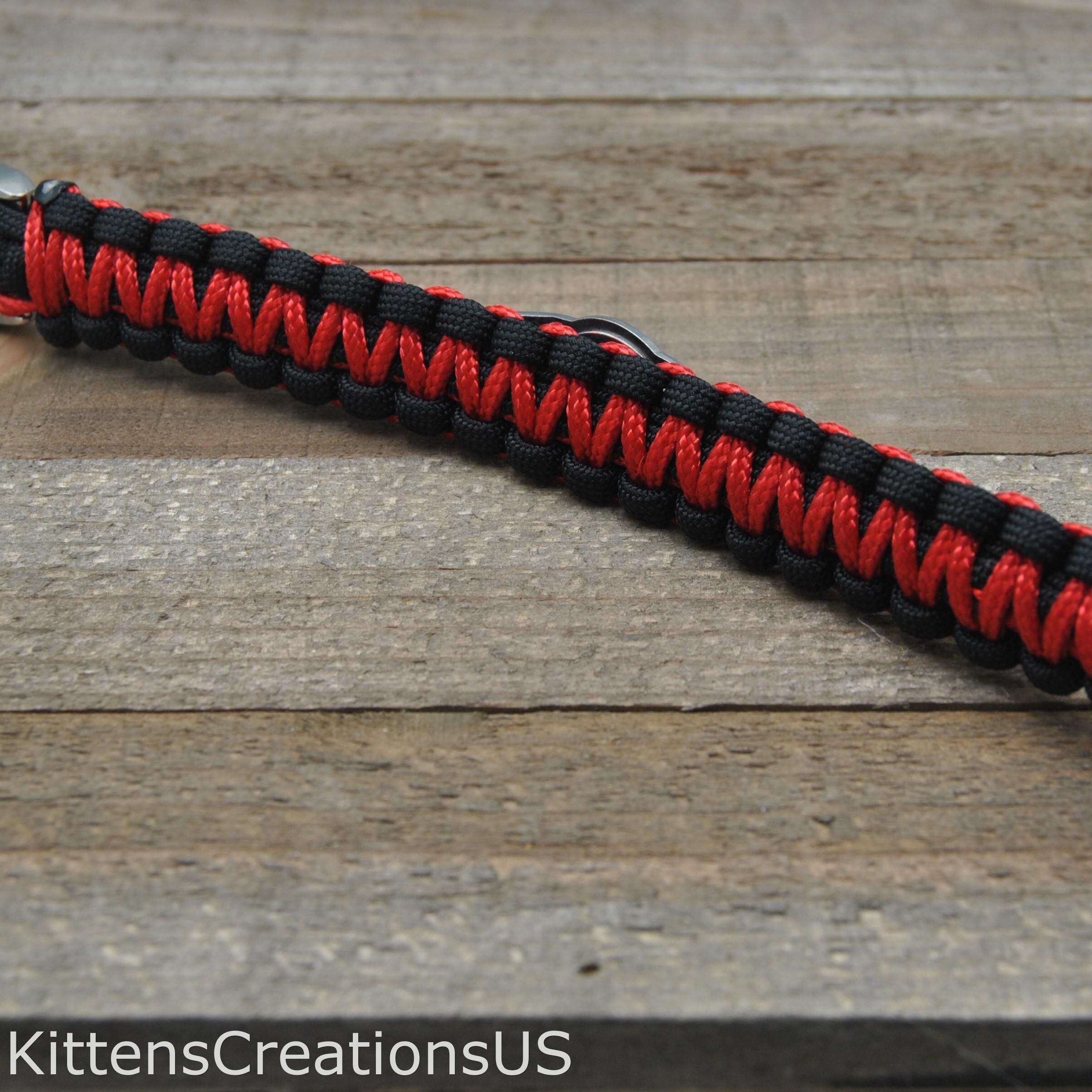 Fire Department Thin Red Line Paracord Bracelet Item 358 - Etsy