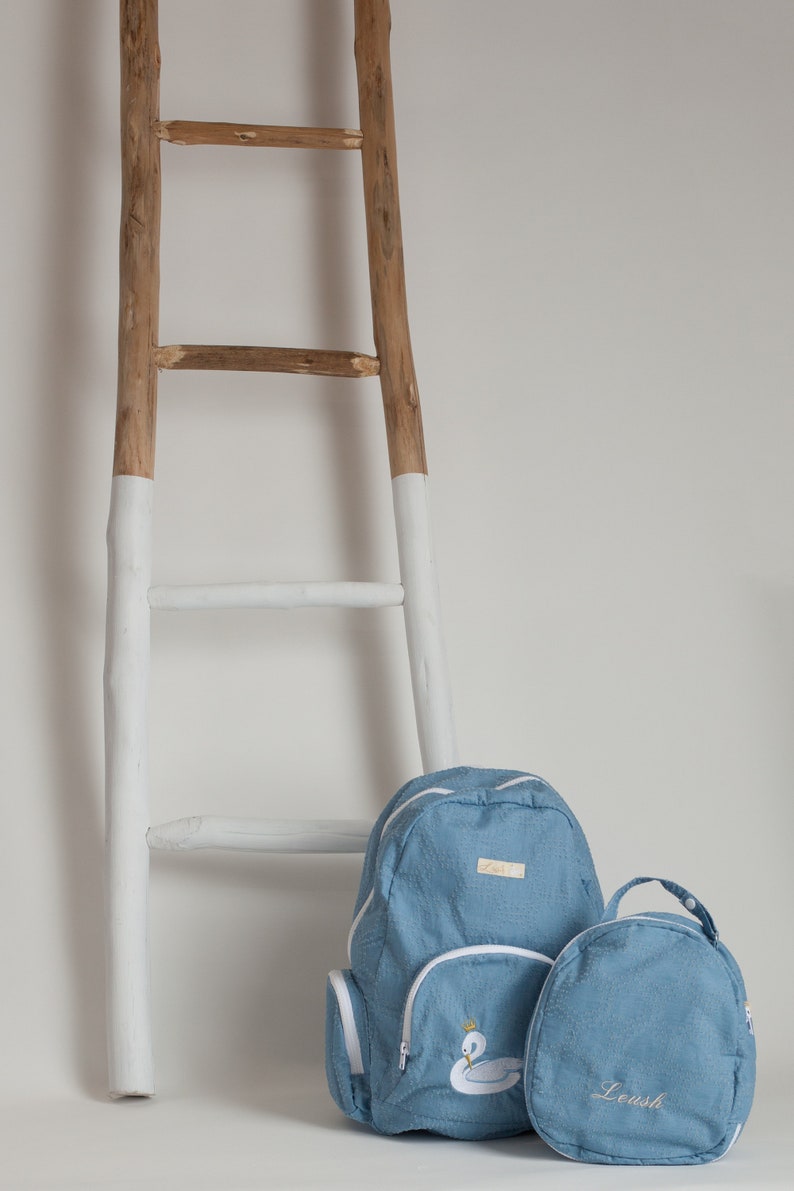 Denim Pali Backpack & Lunch Bag Set image 2