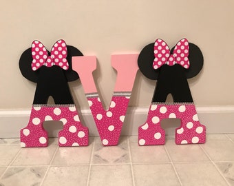 Minnie Mouse Party,Mickey mouse party,Minnie letters decorations,Mickey letters,This price is For A Single Letter!!