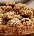 Vegan Greek cinnamon sesame and raisin koulourakia  biscotti Grandma's old recipe.900gr