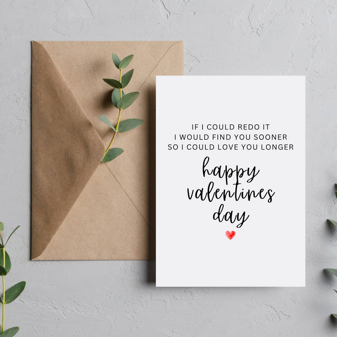 Love You Longer Valentines Day Card, Romantic Valentines Day Card for ...