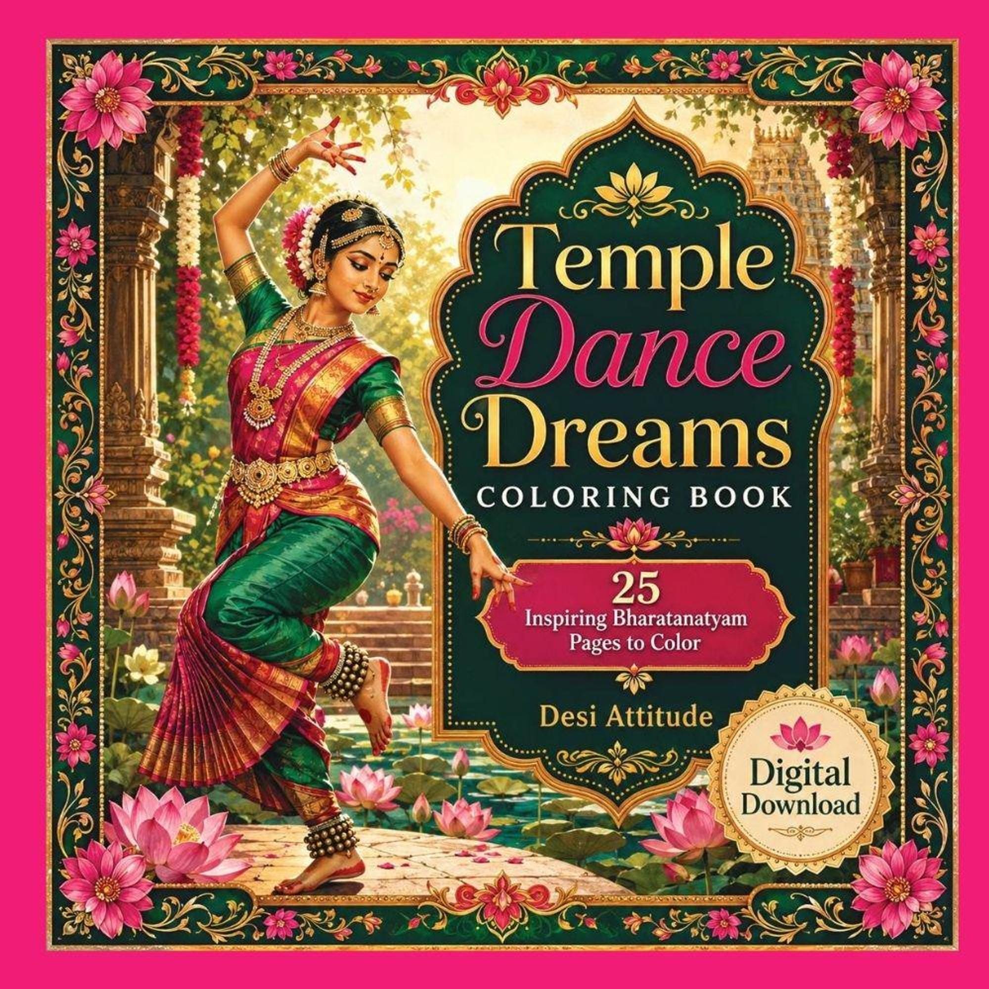 Indian Dance Coloring Book - Etsy