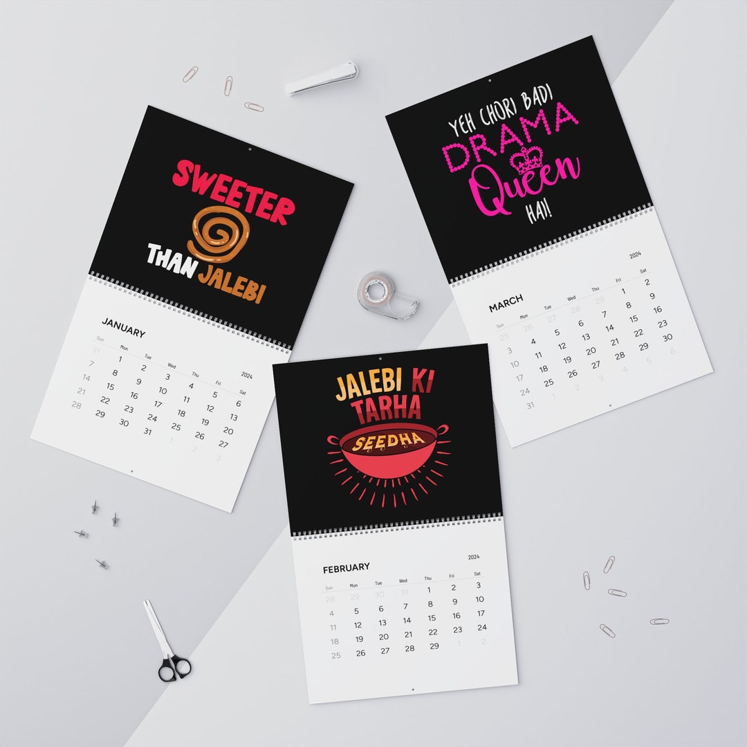Desi 2024 Wall Calendars South Asian Calendar Indian Gift Etsy