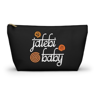 Jalebi Baby Desi Jewelry Pouch, South Asian Make Up Bag, Indian Cosmetics Bag, Desi Pencil Pouch, Accessory Pouch, Pop Art Graphics Pouch