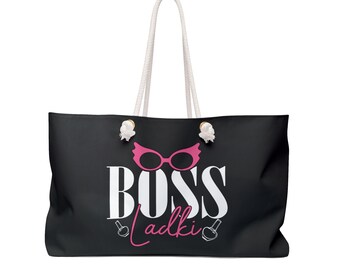 Cute Desi Tote Bag, Boss Ladki Weekender Bag Tote, Desi Boss Ladki Tote, Desi Gifts, Travel Bag, Vacation Bag, Indian Bollywood Tote