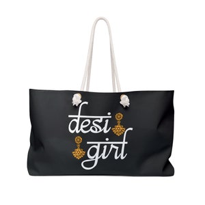 Bollywood Tote, Desi Weekender Travel Bag, South Asian Gifts for Her, Indian Memes and Quotes, Indian Travel Accessory, Fashion Totes Desi