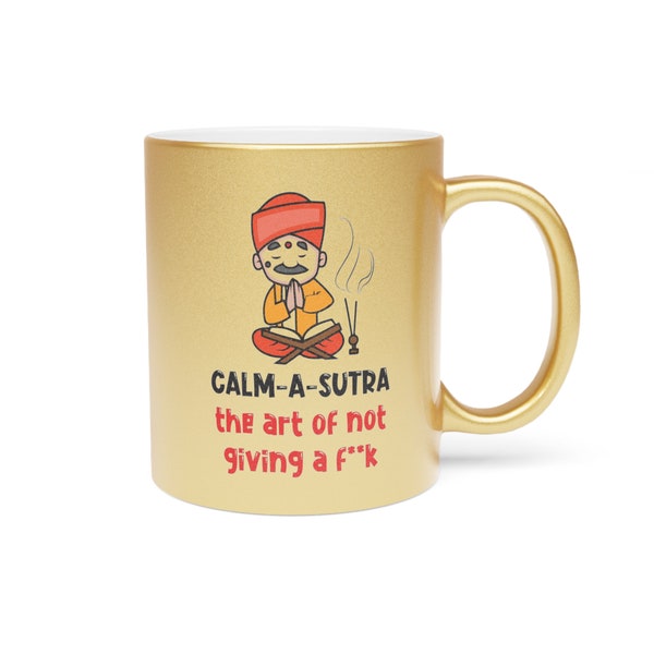 Indische Teetasse | Bollywood Chai Liebhaber Geschenk | Desi Chai Tasse | Südasiatische Kaffeetasse | Lustige grafische Kaffee-Liebhaber-Tasse | Ruhe Eine Sutra Tasse