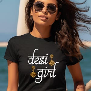 Camiseta Desi Feminina | Presente Sul-Asiático | Camiseta Indiana | Camiseta Bollywood | Camiseta Desi de Manga Curta | Presente de Formatura para Garota Desi | Camiseta Indiana