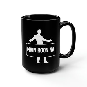 South Asian Bollywood Coffee Mug, Indian Ethnic Chai Tea Cup, Desi-Inspired Ceramic Drinkware, 15oz Black Mug, Diwali Gift Idea