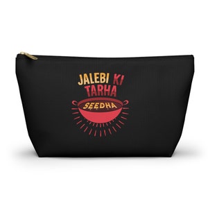Bollywood Inspired Makeup Accessories Pouch, Funny Desi Cosmetic Bag, South Asian Pop Culture Gift, Indian Travel Bag, Hindi Punjabi Quote