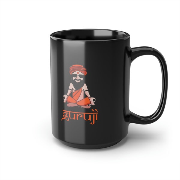 Indische Desi Tee Tasse | Bollywood Chai Liebhaber Geschenk | Desi Chai Tasse | Südasiatischer Kaffee Geschenk | Lustige Kaffee-Tee-Liebhaber Tasse | Guruji Chai Tasse