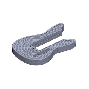 Funktionell 3D-utskrivbar modulär elgitarr STL- och 3MF-filer DIY digital nedladdning (Mustang Epicenter) bild 1