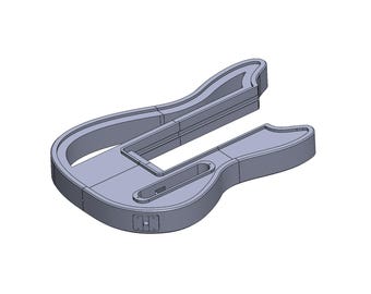 Funktionell 3D-utskrivbar modulär elgitarr STL- och 3MF-filer DIY digital nedladdning (Mustang Hollow)