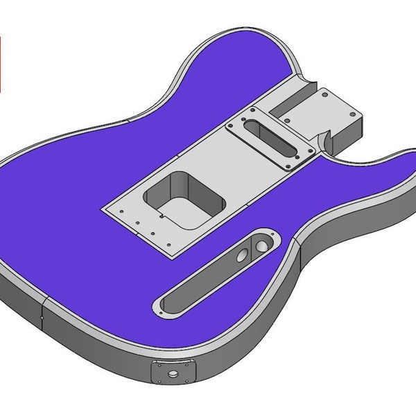 Telecaster Functional Guitar STL Files, 3D Print Design, 3D Model (RIVER)