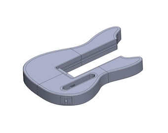 Chitarra elettrica modulare funzionale stampabile in 3D, file STL e 3MF, download digitale fai-da-te (Mustang Solid)