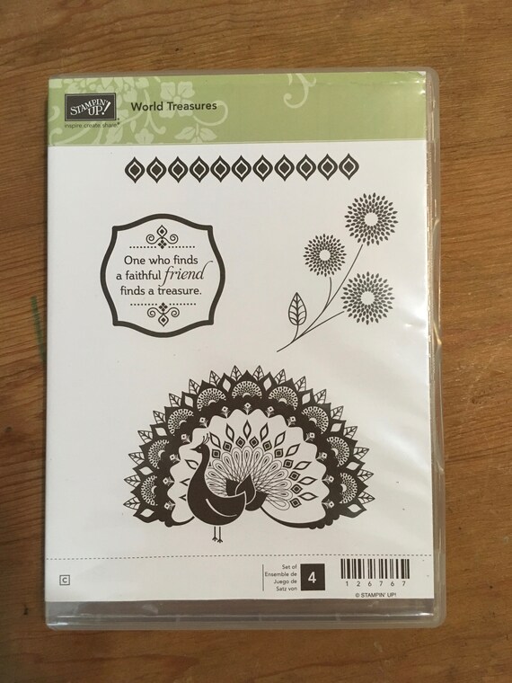 World Treasures Retired Stampin Up Stamp Set Etsy